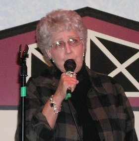 Velma Basnett sings at the Wilmore Opry.