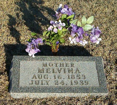 Gravestone for Melvina York,

Crown Hill Cemetery, Comanche County, Kansas.

Photo by Bobbi (Hackney) Huck.