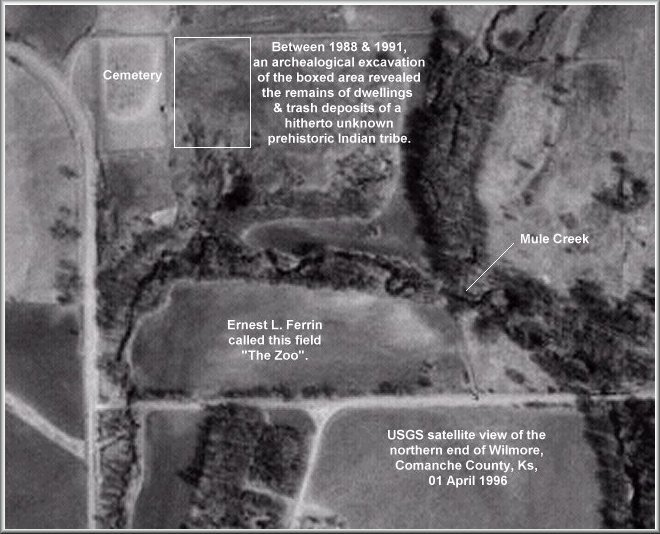 Satellite view of the north end of Wilmore, Comanche County, Ks, USGS photograph.