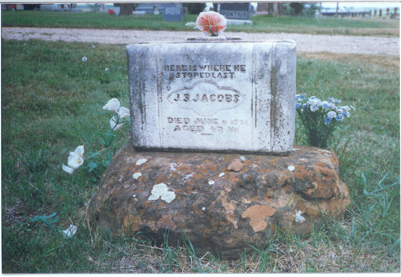 J.S. Jacobs tombstone></a>
<align=