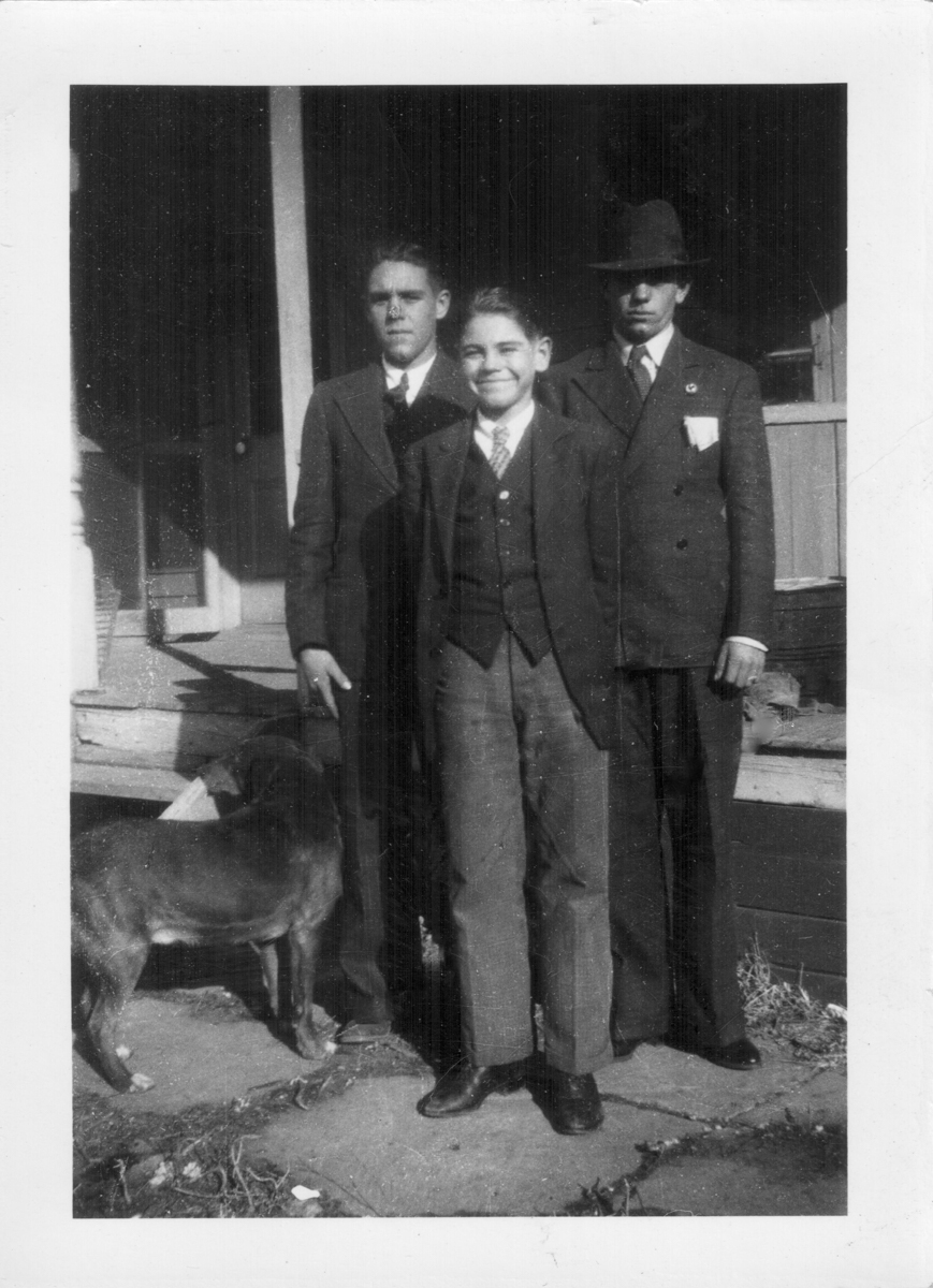 Photo of Russel, Glen, and Leonard Coe