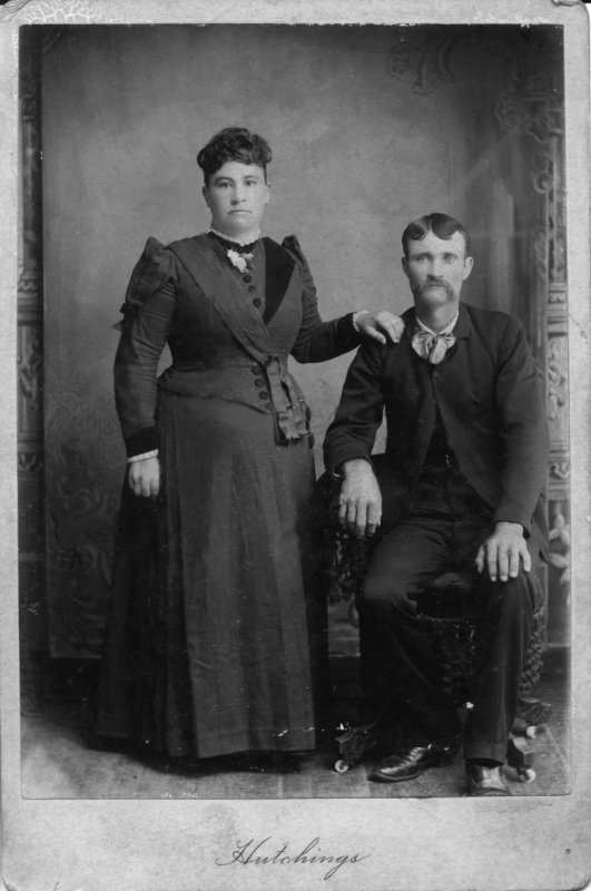 Photo of Daniel Myers and Adah Gage, 1880
