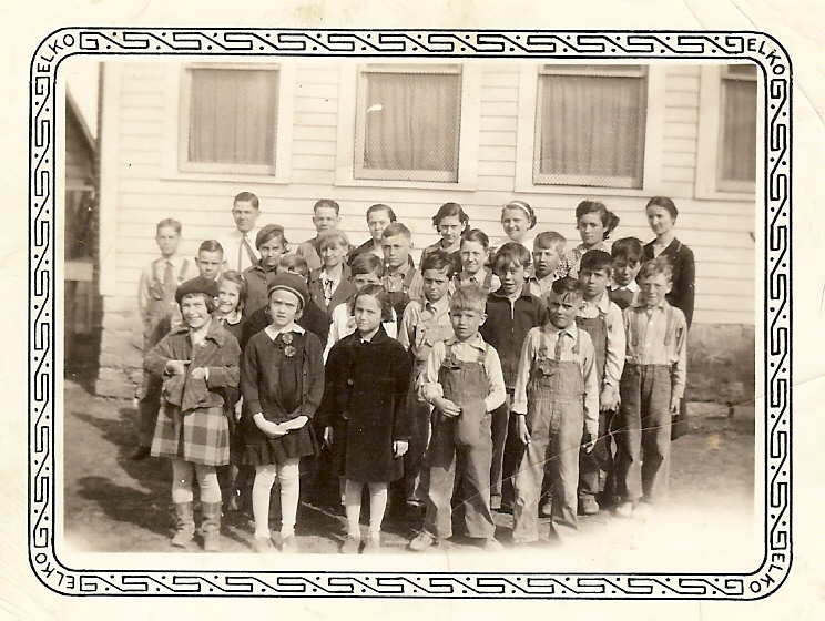Photo of Franklin School children, about 1934