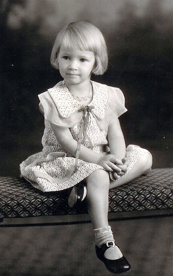 Photo of Kathleen Hammes, about age 5
