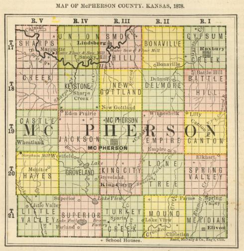 McPherson County, Kansas: Maps and Gazetteers